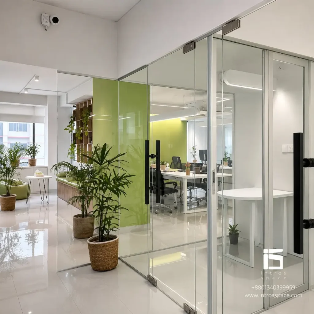 Khaas Food Head Office Interior Design – Jhigatola Dhanmondi introsspace intros space 1 modern office interior design in Bangladesh